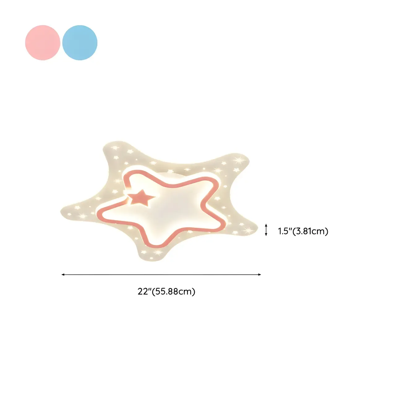 Dimmable Star LED Flush Ceiling Light for Kids Bedroom Decor Image - 16