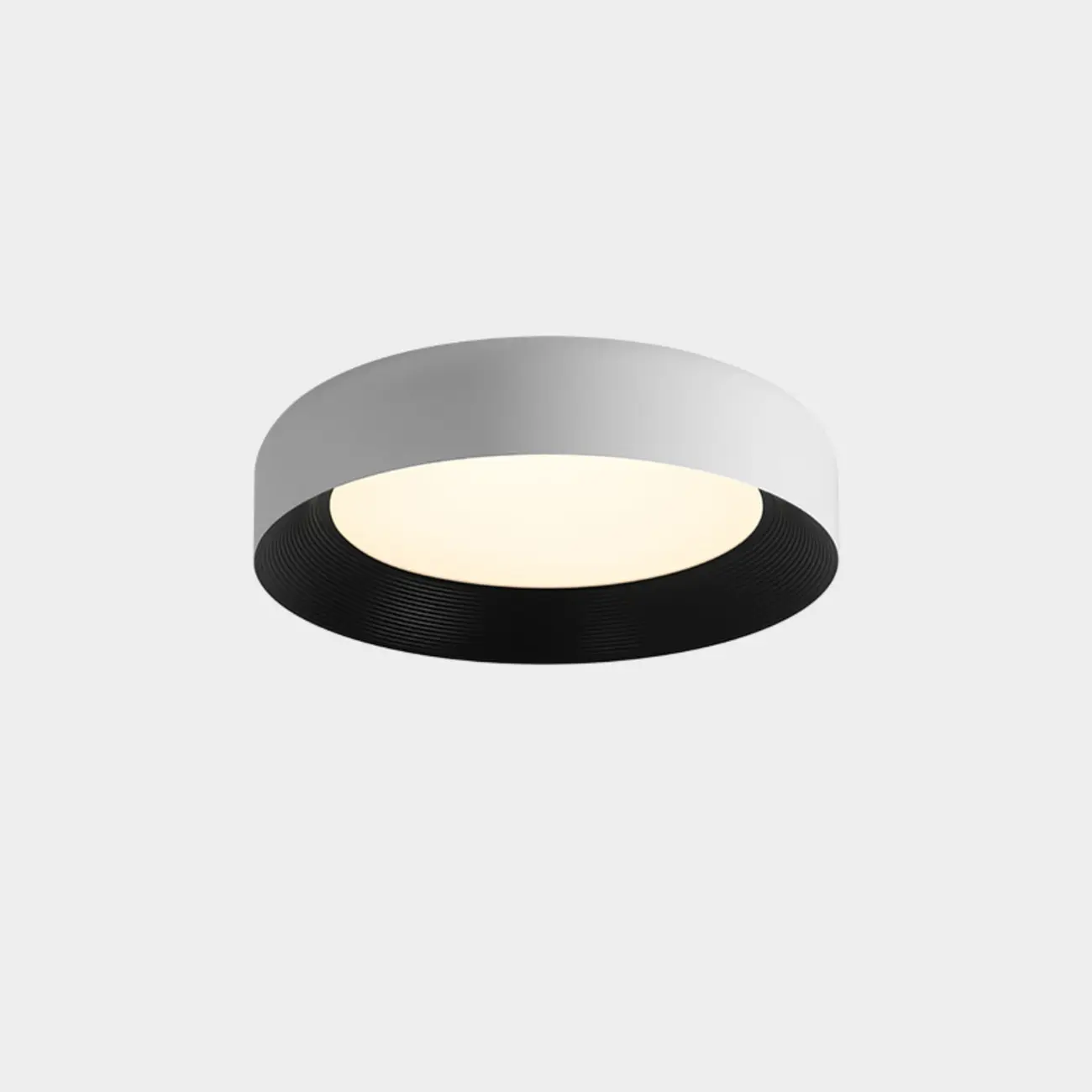 Minimalist Round Flush Mount Ceiling Light with Black Shade Image - 6 | homeyfad