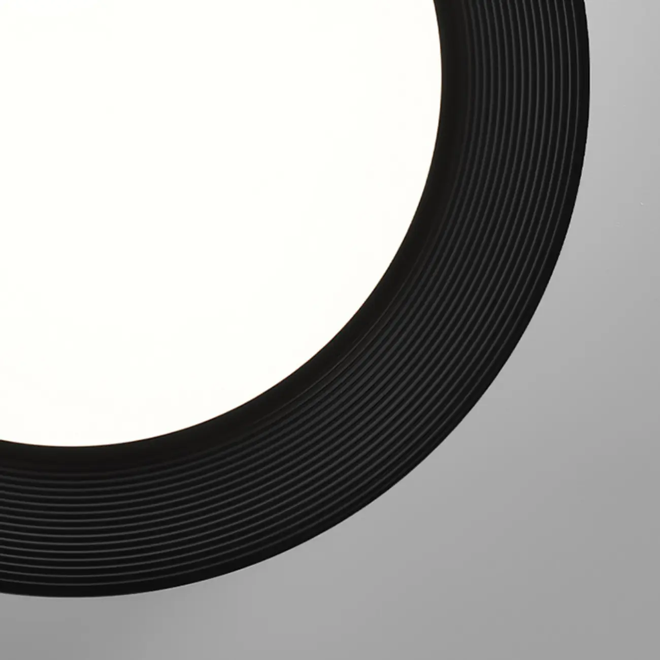 Minimalist Round Flush Mount Ceiling Light with Black Shade Image - 11 | homeyfad