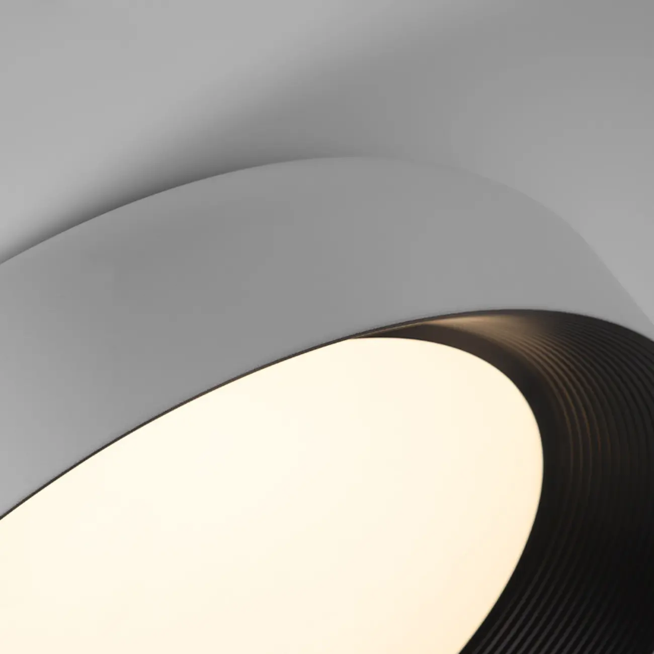 Minimalist Round Flush Mount Ceiling Light with Black Shade Image - 14 | homeyfad