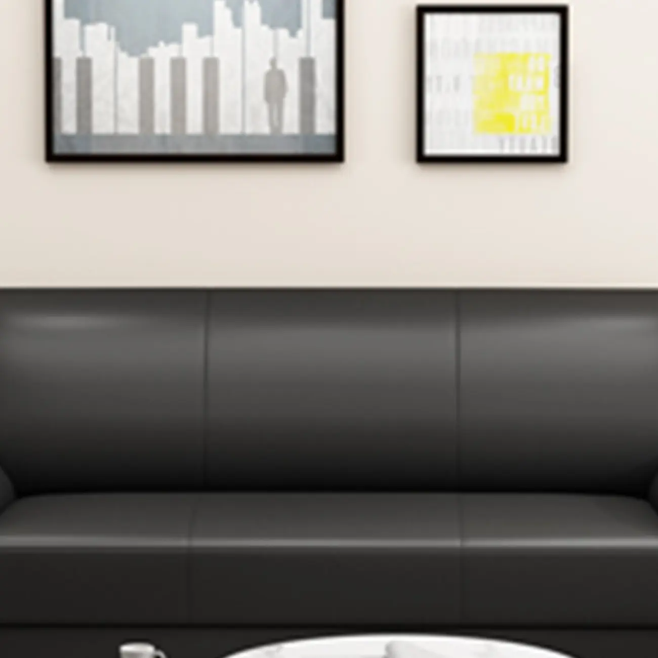75" Modern Faux Leather 3-Seat Sofa with Pillow Top Design Image - 16 | homeyfad