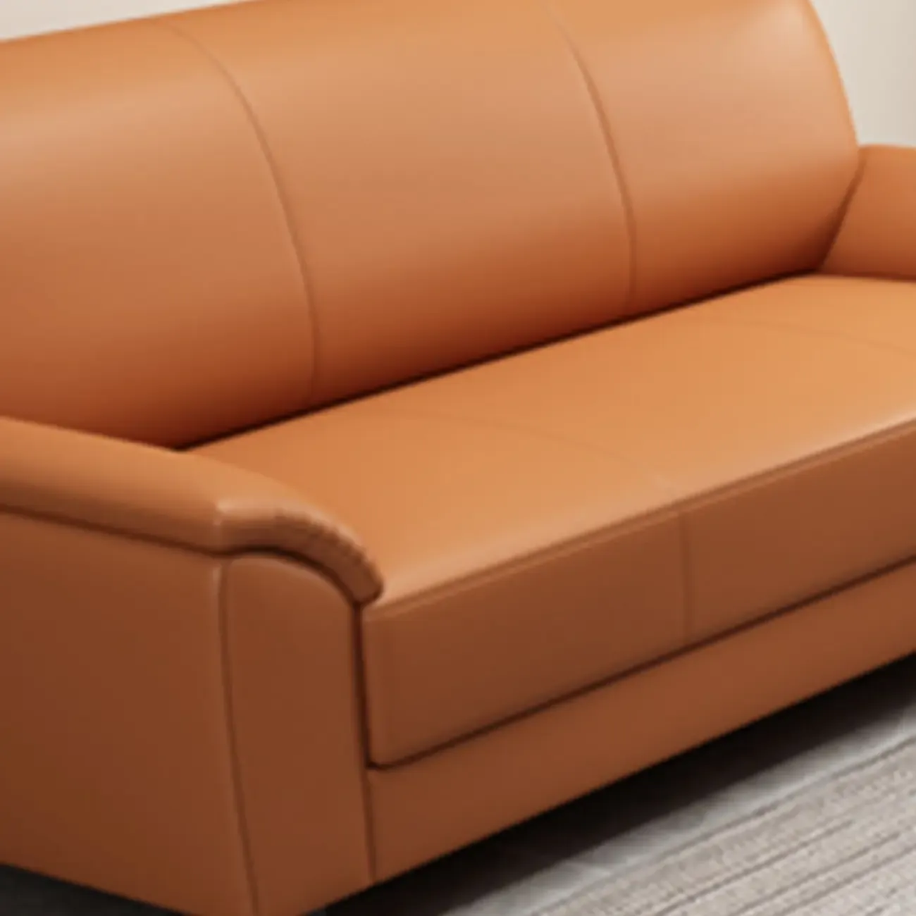 75" Modern Faux Leather 3-Seat Sofa with Pillow Top Design Image - 17
