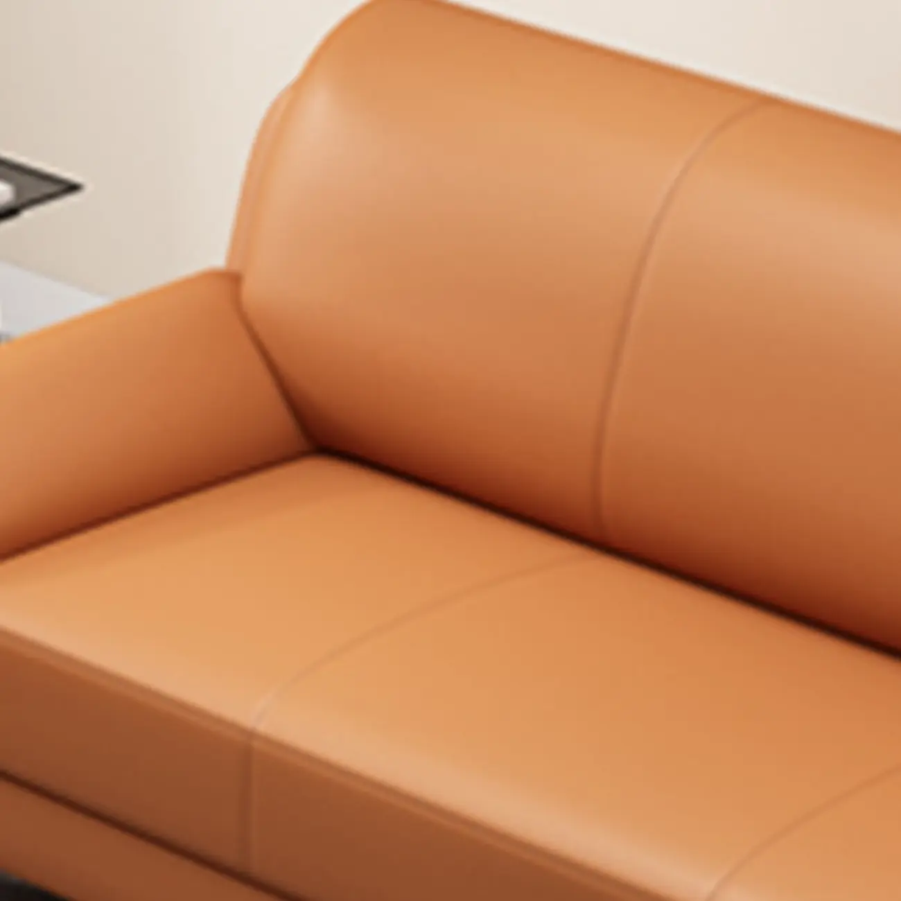 75" Modern Faux Leather 3-Seat Sofa with Pillow Top Design Image - 18 | homeyfad