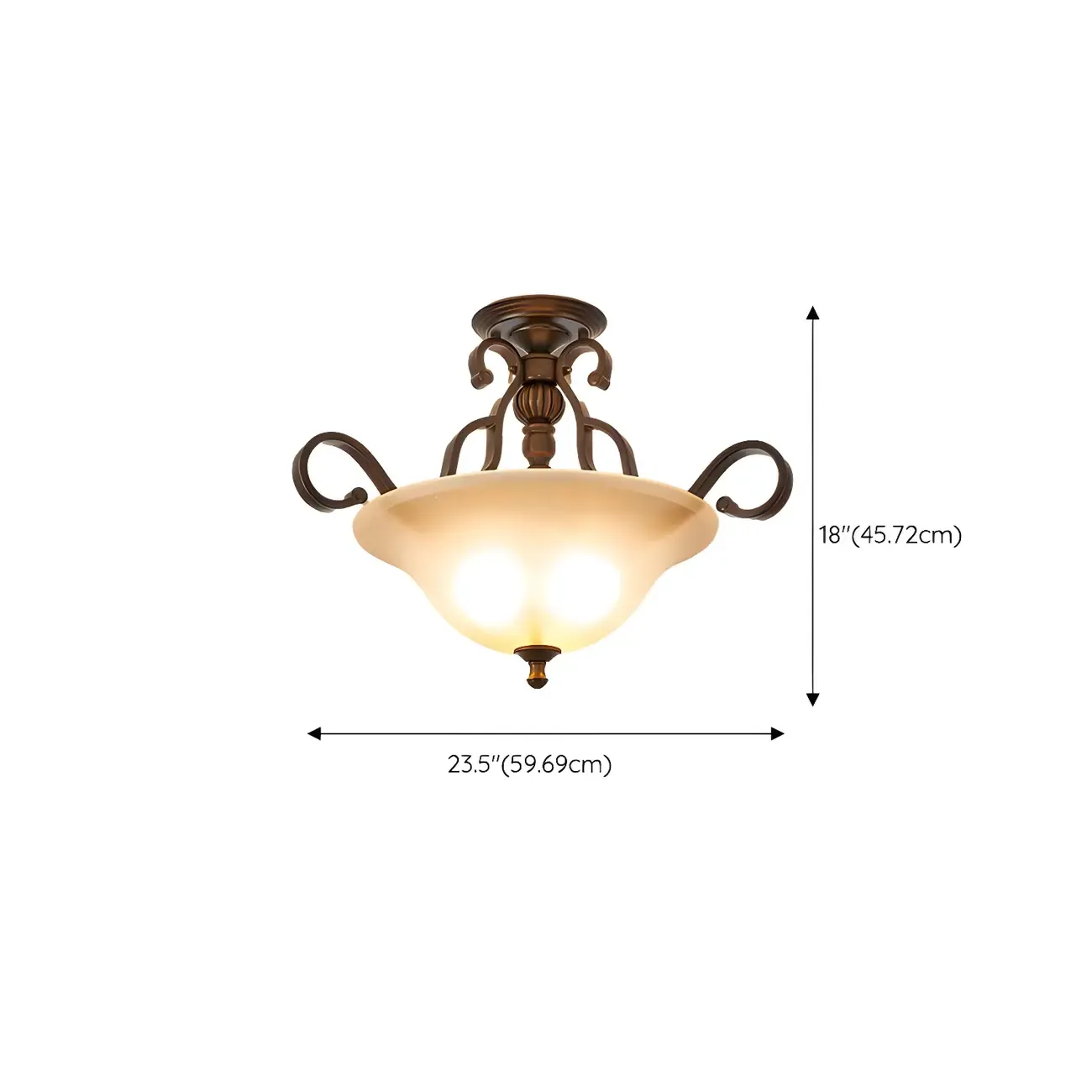 Contemporary 3-Light Ceiling Lamp for Living Room Decor Image - 13