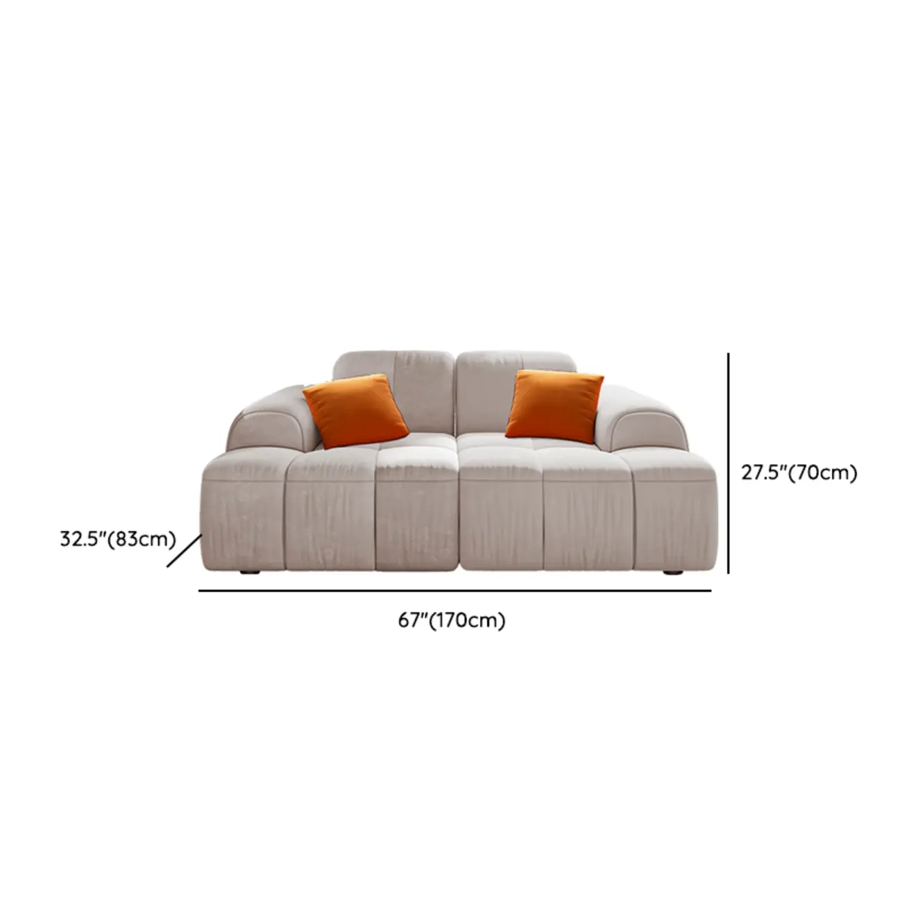Modern Off-White Modular Sofa with Pillows for Living Room Image - 16 | homeyfad