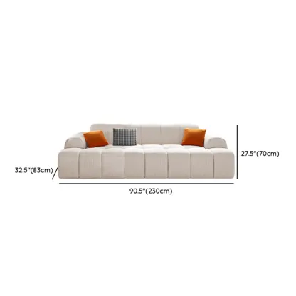 Modern Off-White Modular Sofa with Pillows for Living Room Image - 18