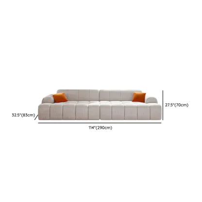 Modern Off-White Modular Sofa with Pillows for Living Room Image - 19