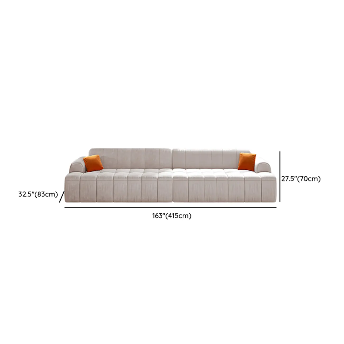 Modern Off-White Modular Sofa with Pillows for Living Room Image - 21 | homeyfad