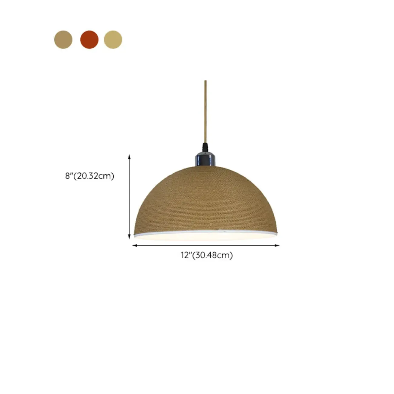 Modern 3 Light Metal Pendant Lamp for Dining Room #size