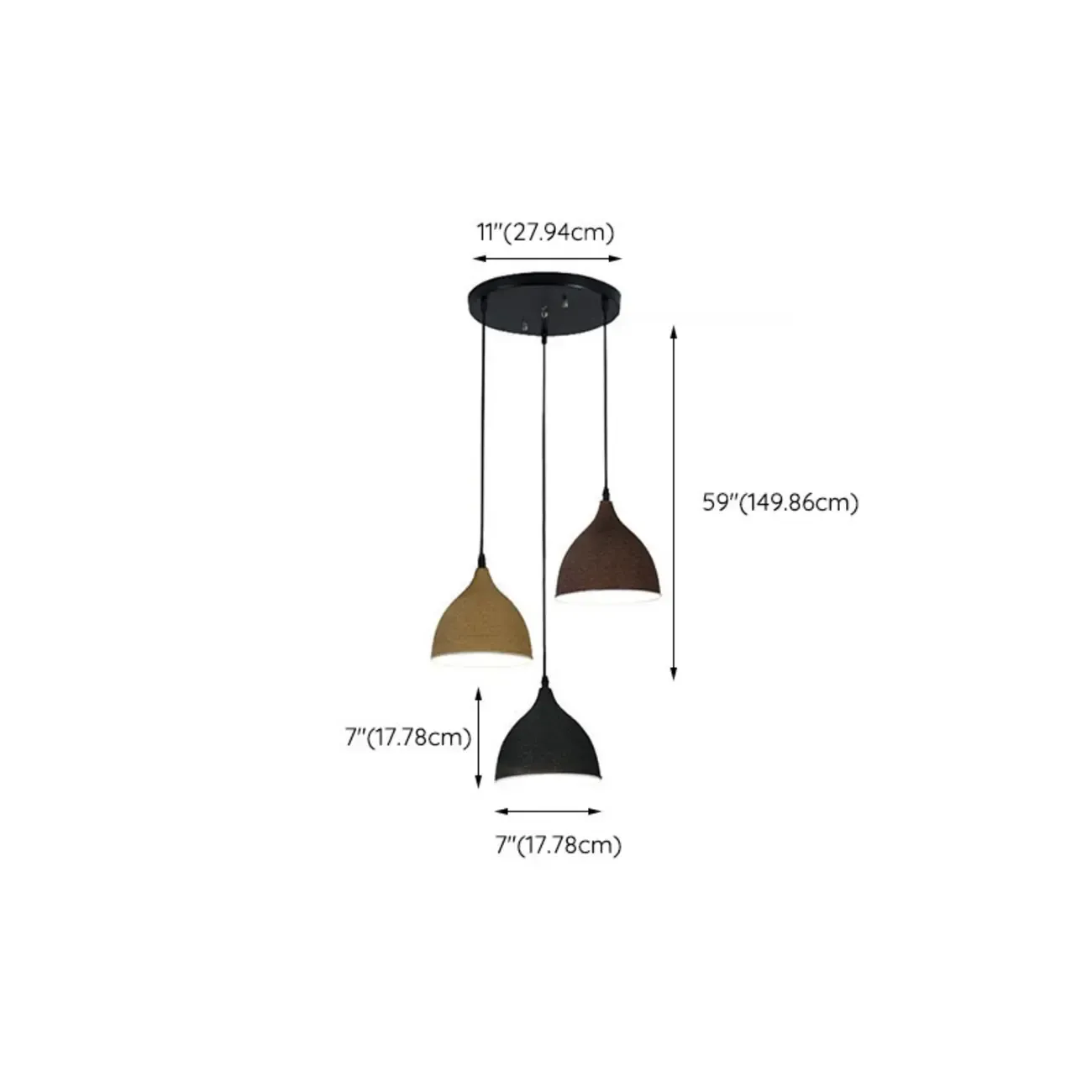 Modern 3 Light Metal Pendant Lamp for Dining Room Image - 29