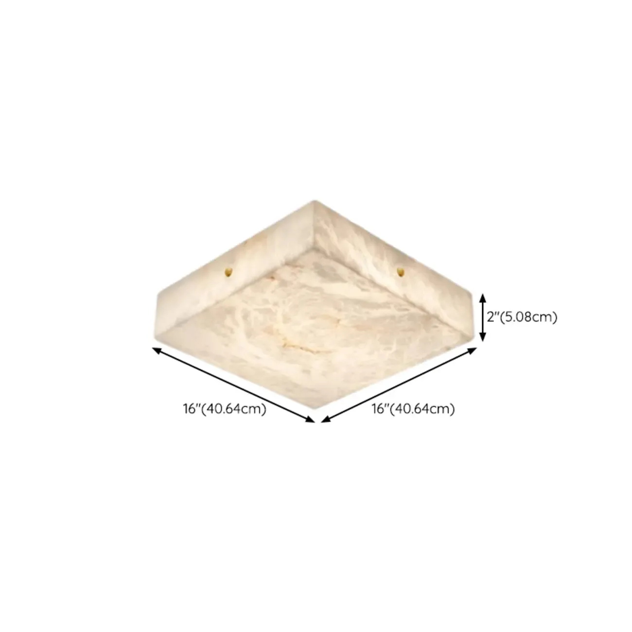 Dimmable Square Flush Mount Ceiling Light for Bedroom Use #size