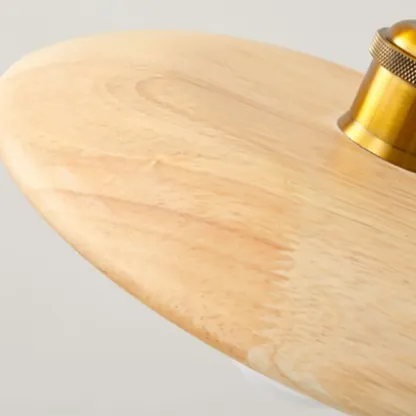 Vintage Solid Wood Semi-Flush Ceiling Light for Entryway Image - 10