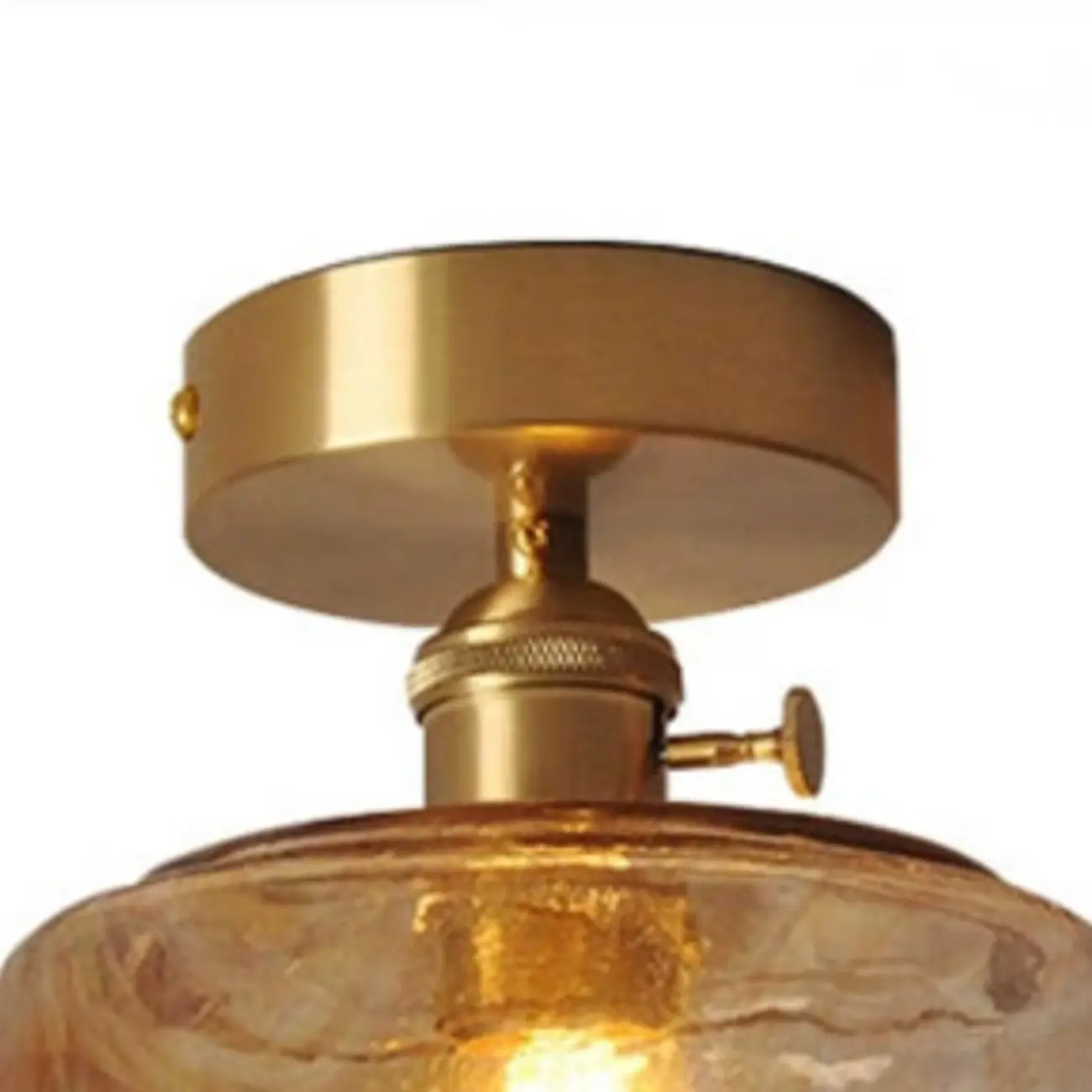 Geometric Amber Semi Flush LED Ceiling Light for Modern Home Image - 9 | homeyfad