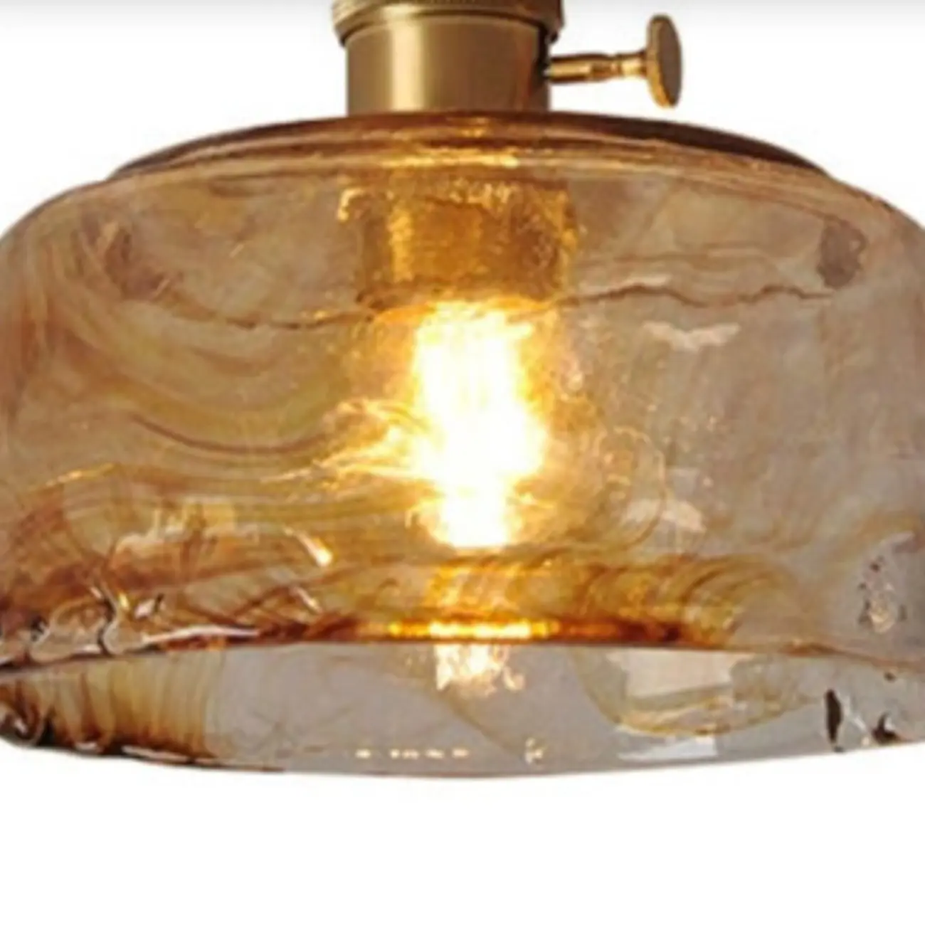 Geometric Amber Semi Flush LED Ceiling Light for Modern Home Image - 10 | homeyfad