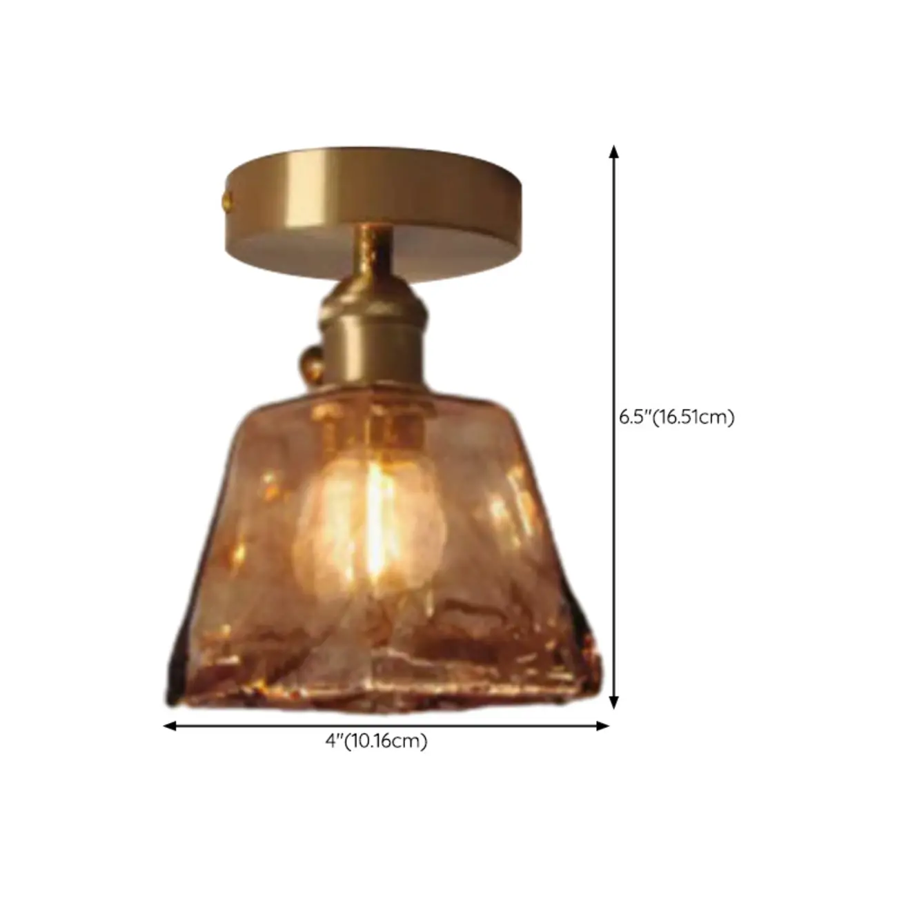 Geometric Amber Semi Flush LED Ceiling Light for Modern Home Image - 14 | homeyfad