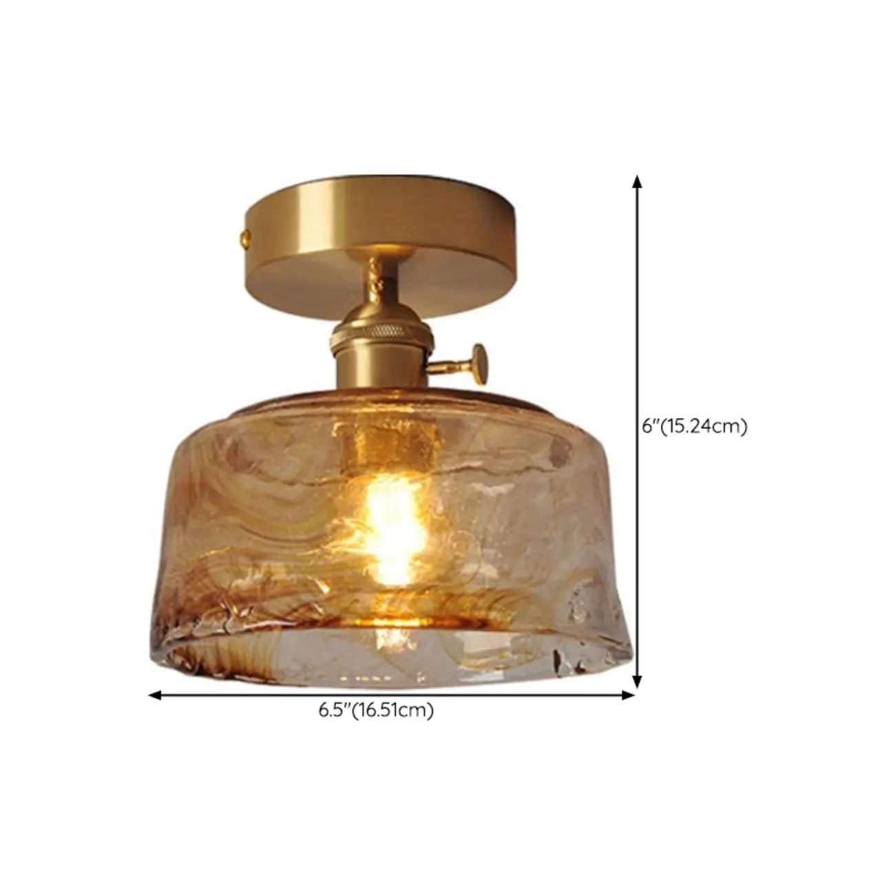 Geometric Amber Semi Flush LED Ceiling Light for Modern Home Image - 15 | homeyfad