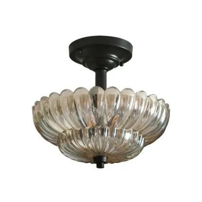 Mini Umbrella-shaped Glass Ceiling Light for Living Room Image - 5