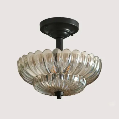Mini Umbrella-shaped Glass Ceiling Light for Living Room Image - 6