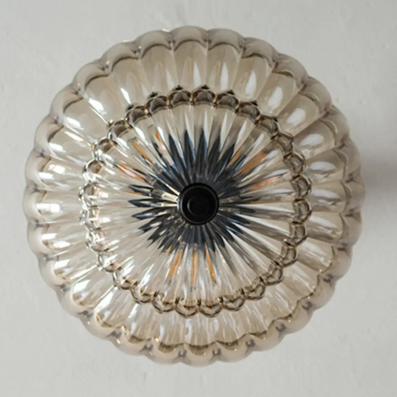 Mini Umbrella-shaped Glass Ceiling Light for Living Room Image - 8