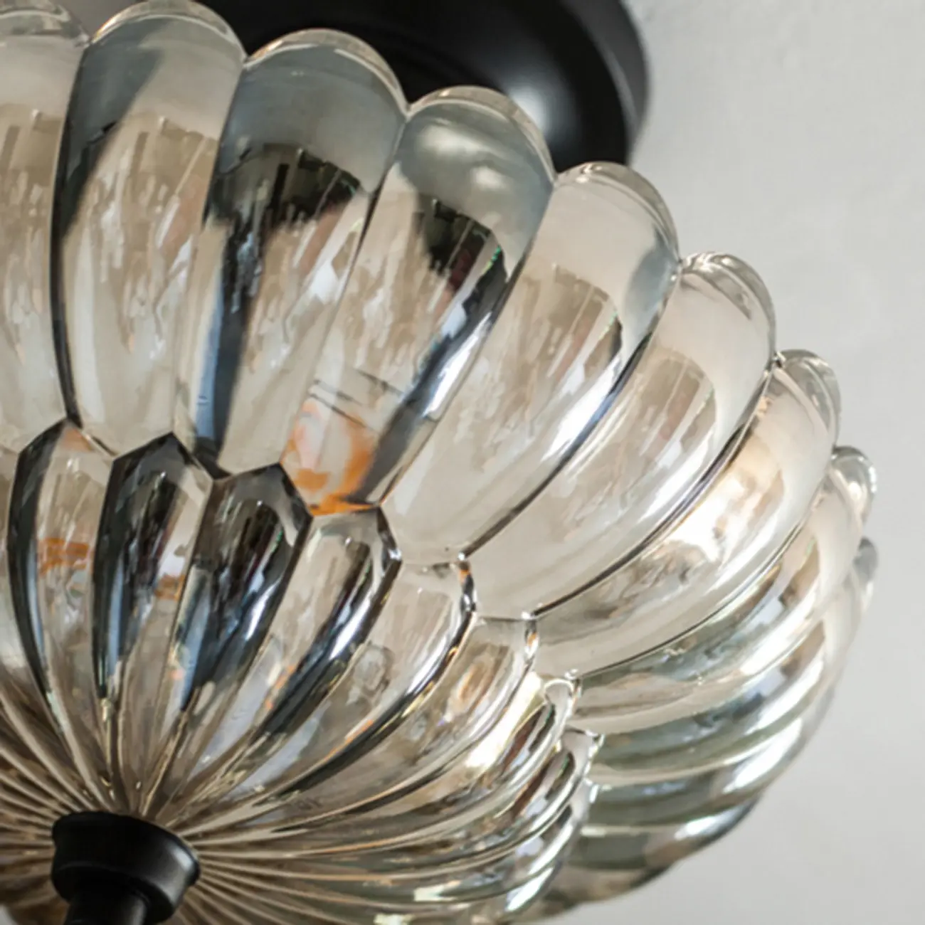 Mini Umbrella-shaped Glass Ceiling Light for Living Room Image - 9 | homeyfad