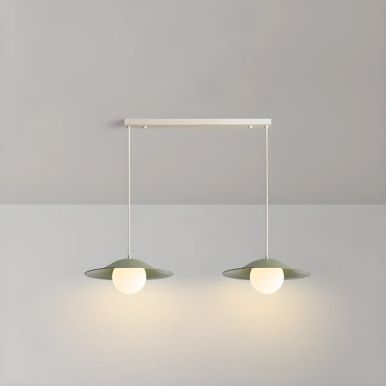 Nordic White Glass Linear Pendant Light for dining room Image - 7 | homeyfad