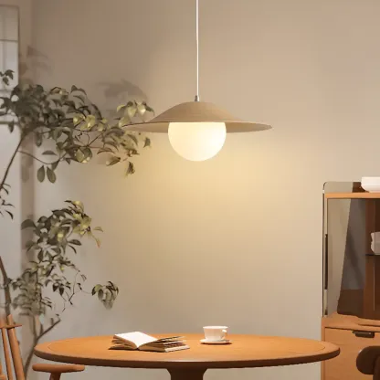 Nordic White Glass Linear Pendant Light for dining room Image - 8