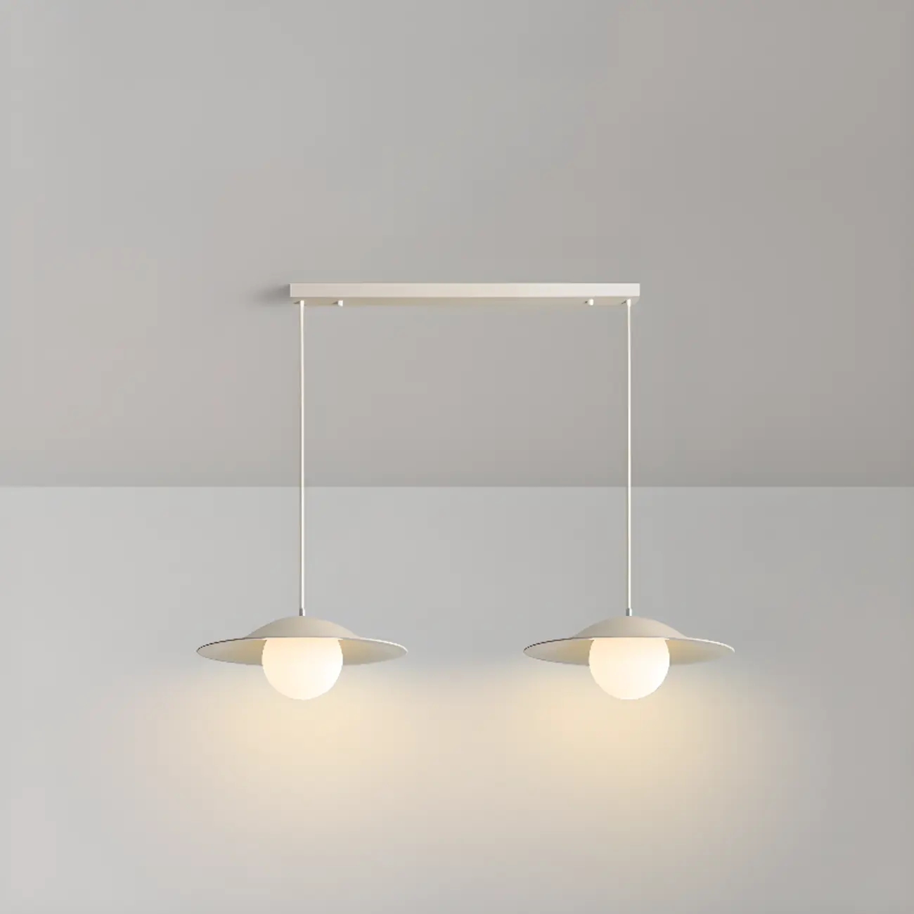 Nordic White Glass Linear Pendant Light for dining room Image - 9 | homeyfad