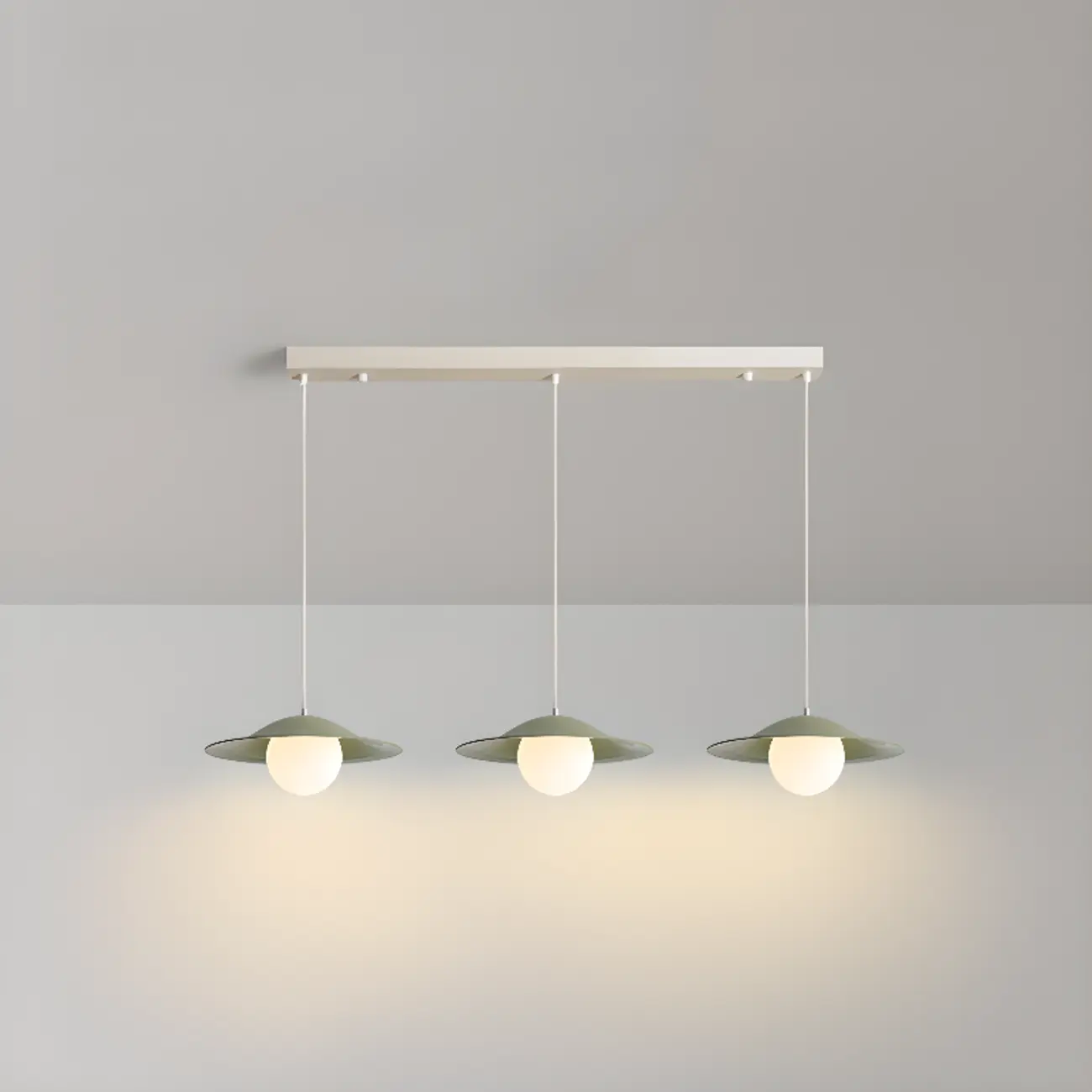Nordic White Glass Linear Pendant Light for dining room Image - 13 | homeyfad