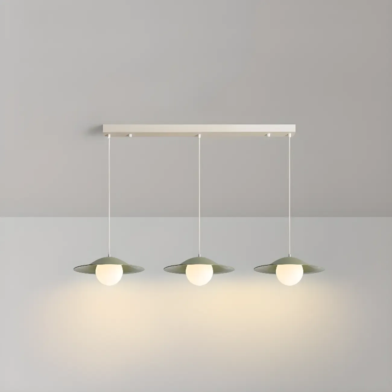 Nordic White Glass Linear Pendant Light for dining room Image - 13