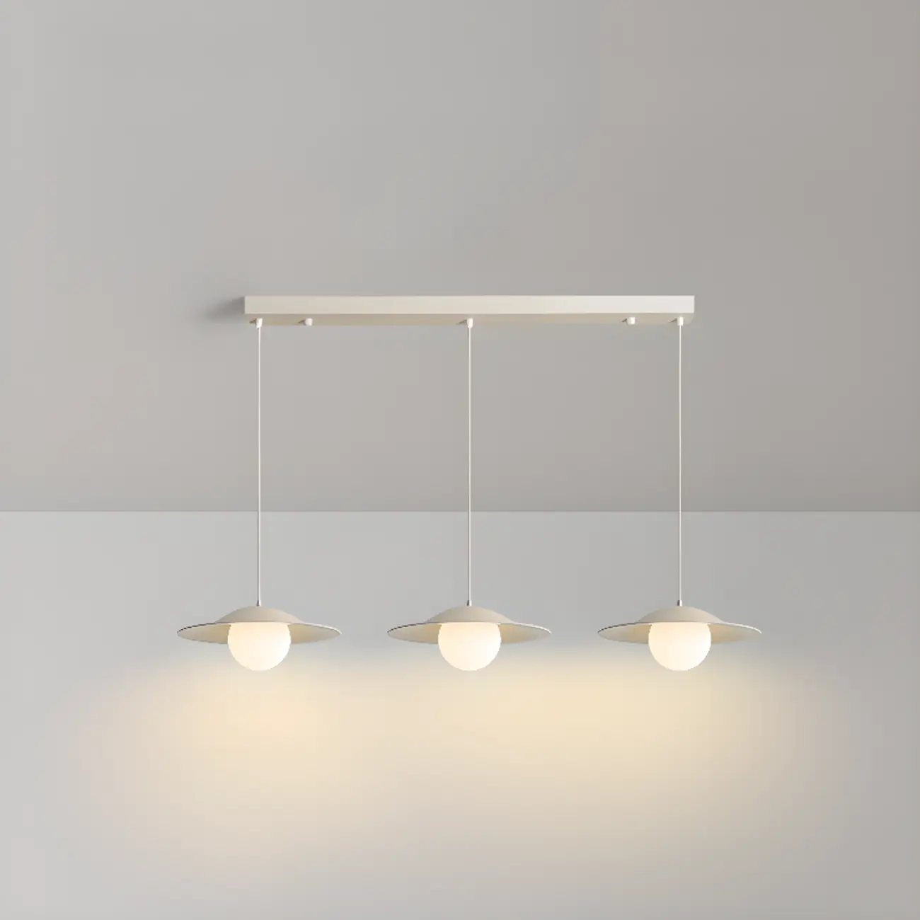 Nordic White Glass Linear Pendant Light for dining room Image - 15 | homeyfad