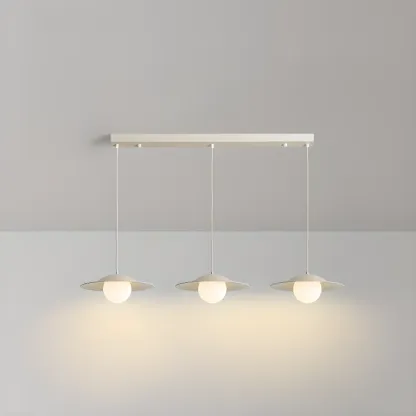 Nordic White Glass Linear Pendant Light for dining room Image - 15