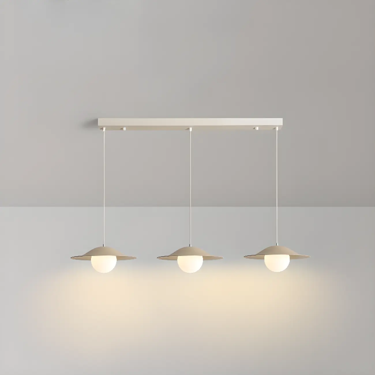 Nordic White Glass Linear Pendant Light for dining room Image - 17 | homeyfad