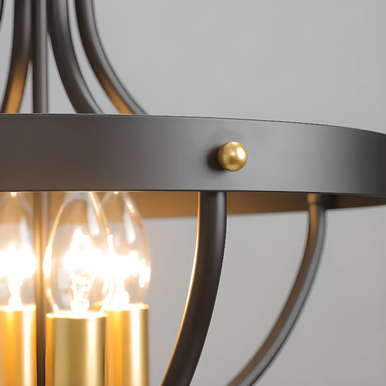 Industrial Cage-Shaped Semi-Flush Ceiling Light for Bedroom  Image - 6 | homeyfad