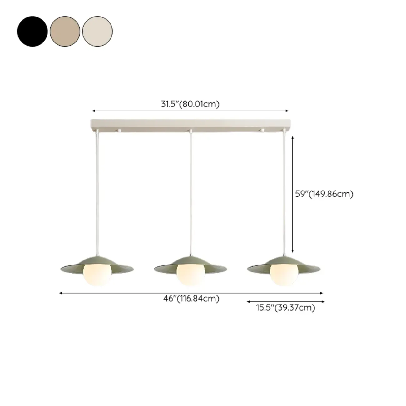 Nordic White Glass Linear Pendant Light for dining room Image - 20