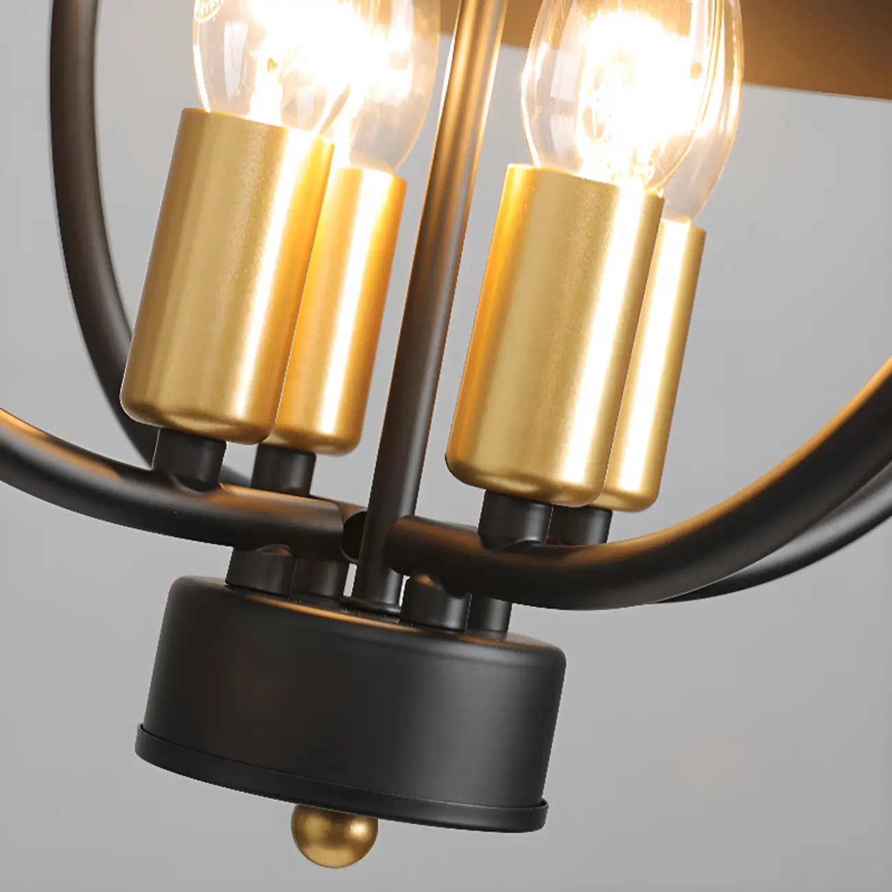 Industrial Cage-Shaped Semi-Flush Ceiling Light for Bedroom  Image - 8 | homeyfad