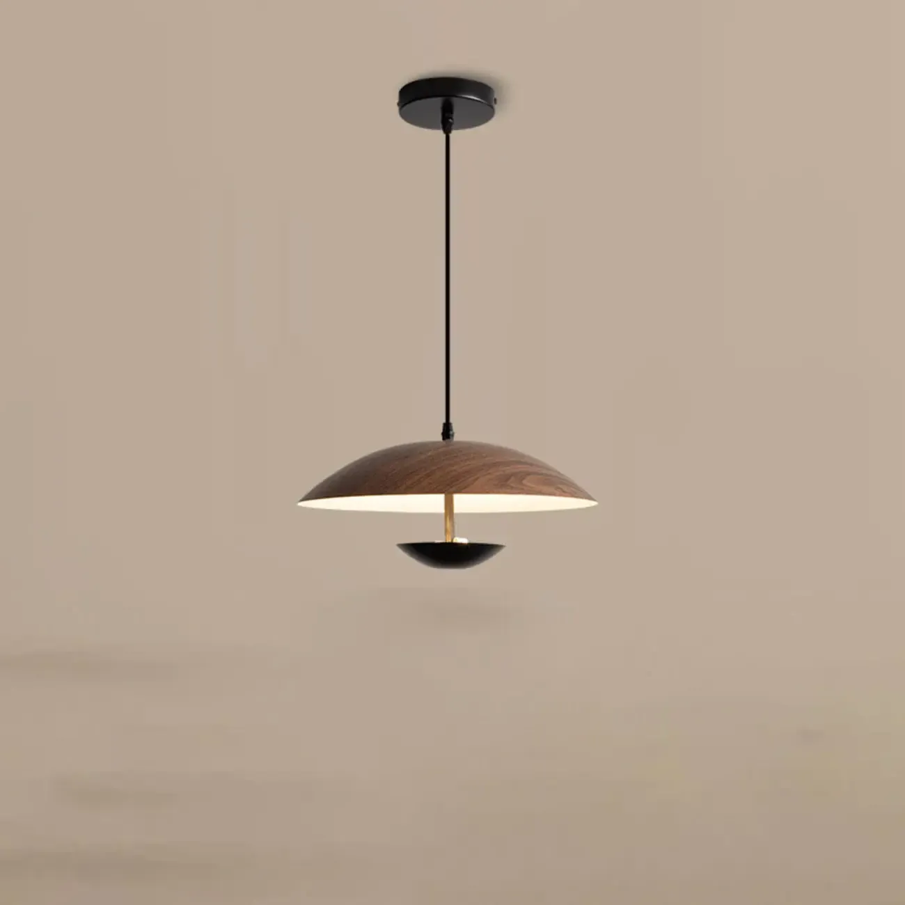 Designer Solid Wood Dome Pendant Light for Dining Room Image - 9