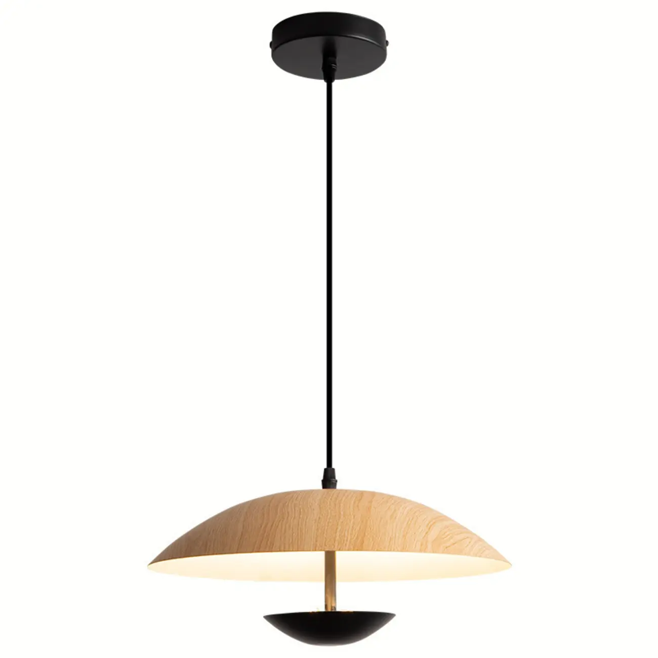 Designer Solid Wood Dome Pendant Light for Dining Room Image - 10 | homeyfad