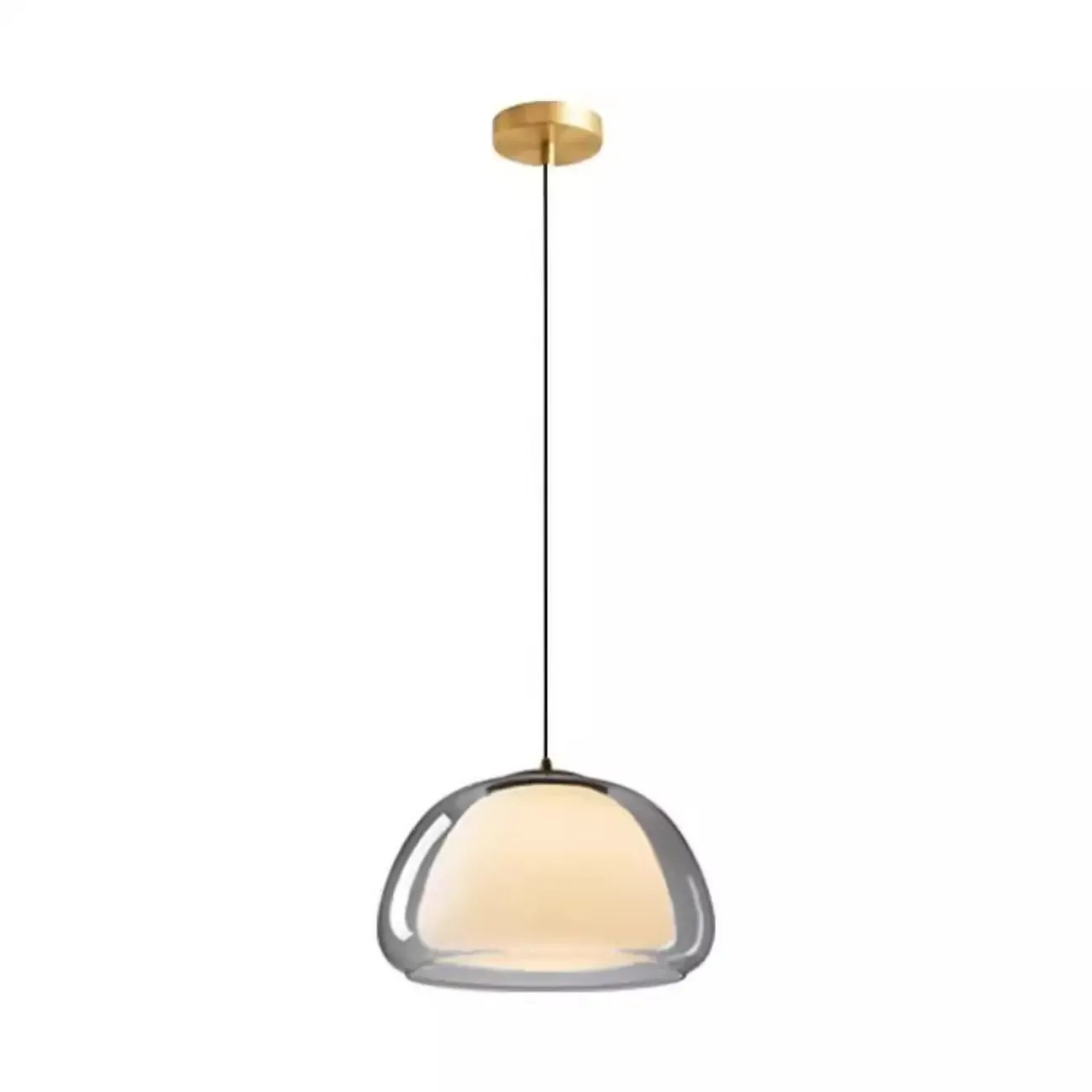 Designer LED Milk Glass Jelly Pendant Light for Dining Room Image - 5