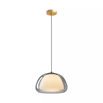 Designer LED Milk Glass Jelly Pendant Light for Dining Room Image - 5