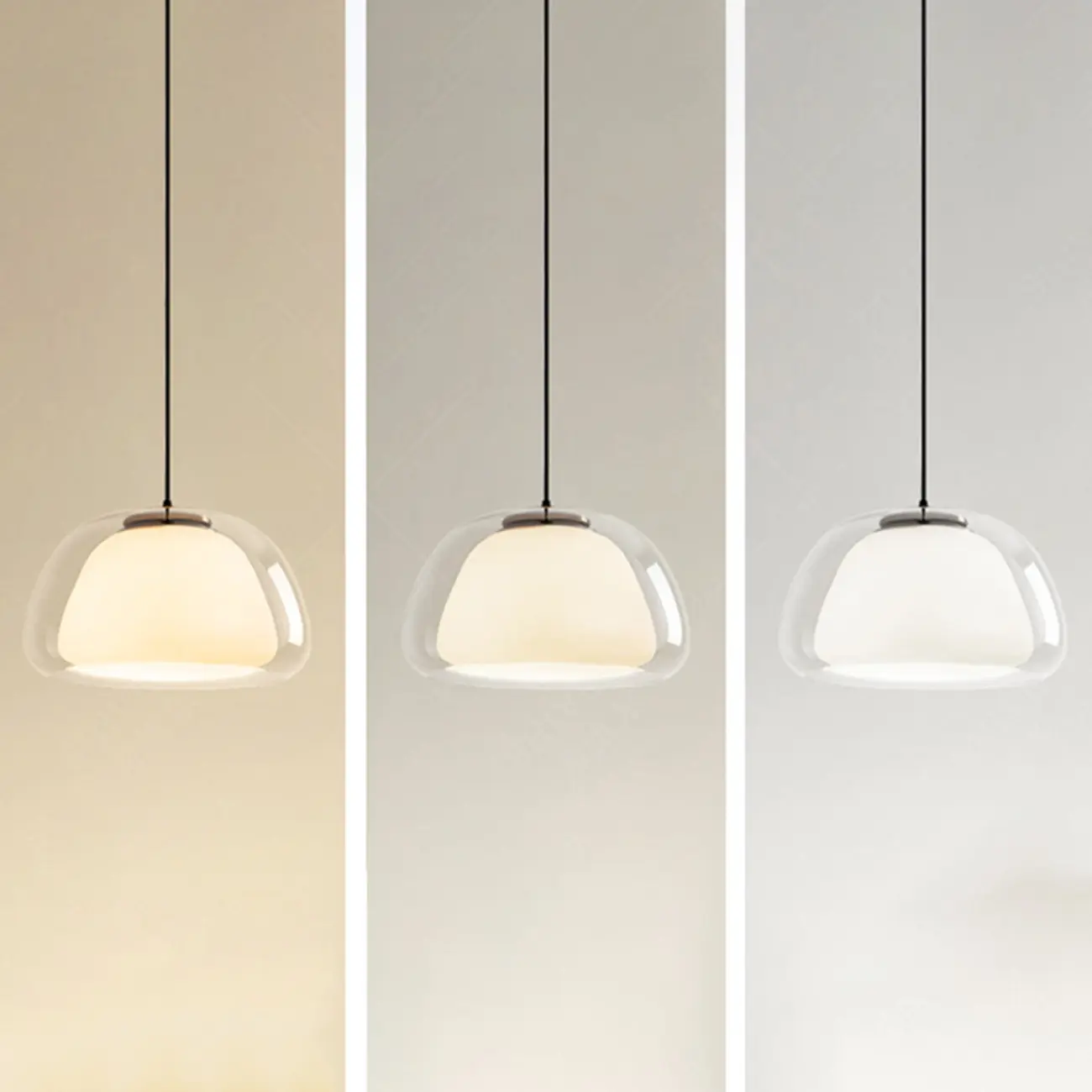 Designer LED Milk Glass Jelly Pendant Light for Dining Room Image - 6 | homeyfad