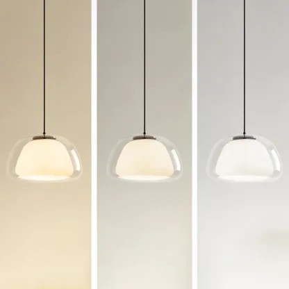 Designer LED Milk Glass Jelly Pendant Light for Dining Room Image - 6