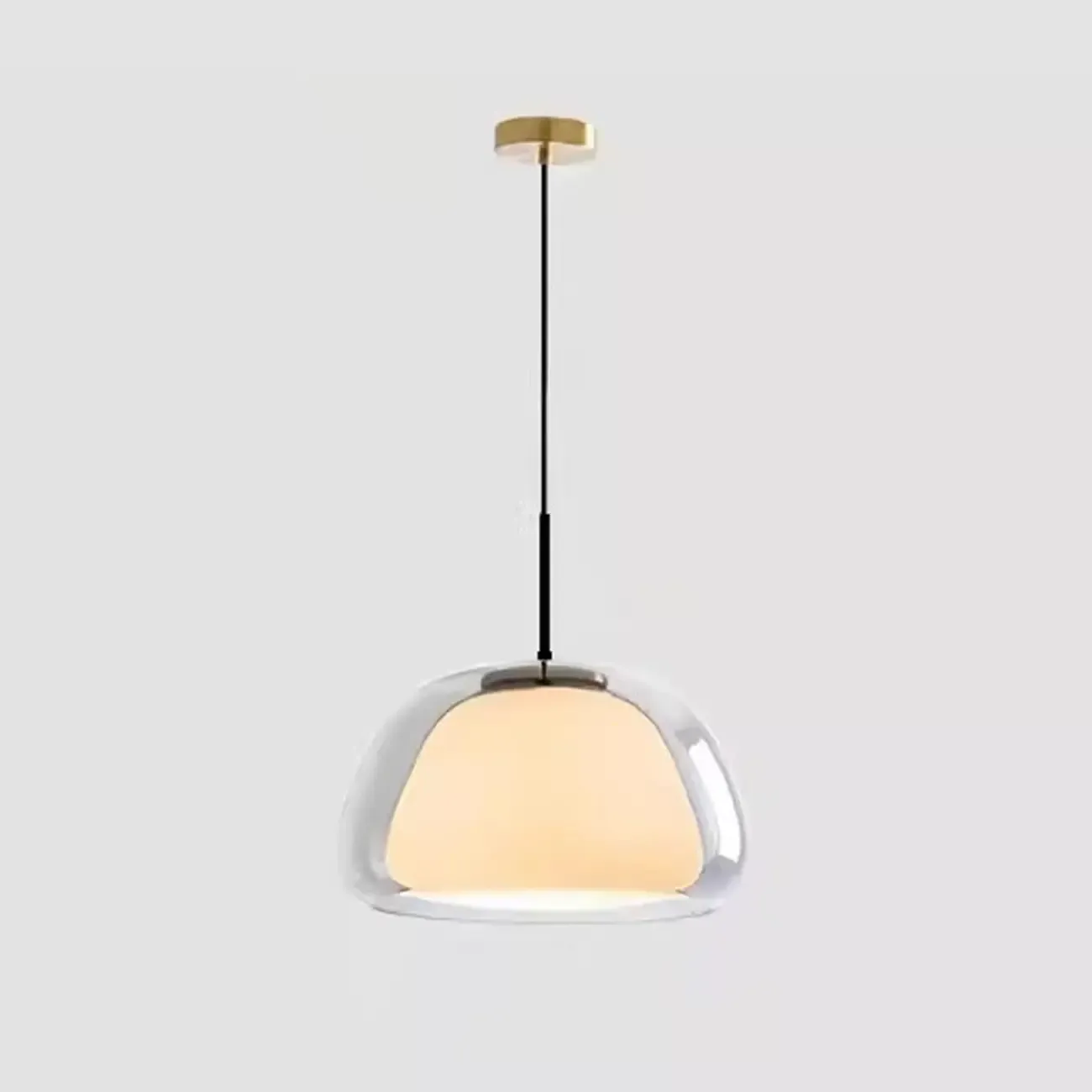 Designer LED Milk Glass Jelly Pendant Light for Dining Room Image - 7