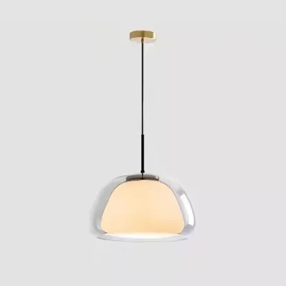 Designer LED Milk Glass Jelly Pendant Light for Dining Room Image - 7