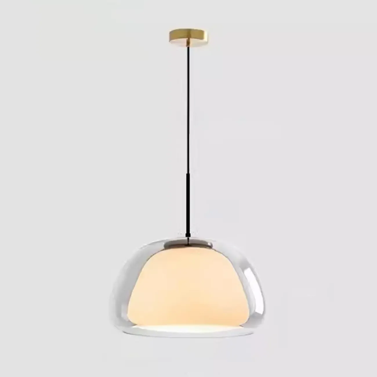 Designer LED Milk Glass Jelly Pendant Light for Dining Room Image - 8