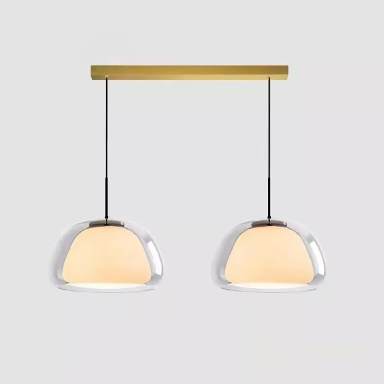 Designer LED Milk Glass Jelly Pendant Light for Dining Room Image - 9