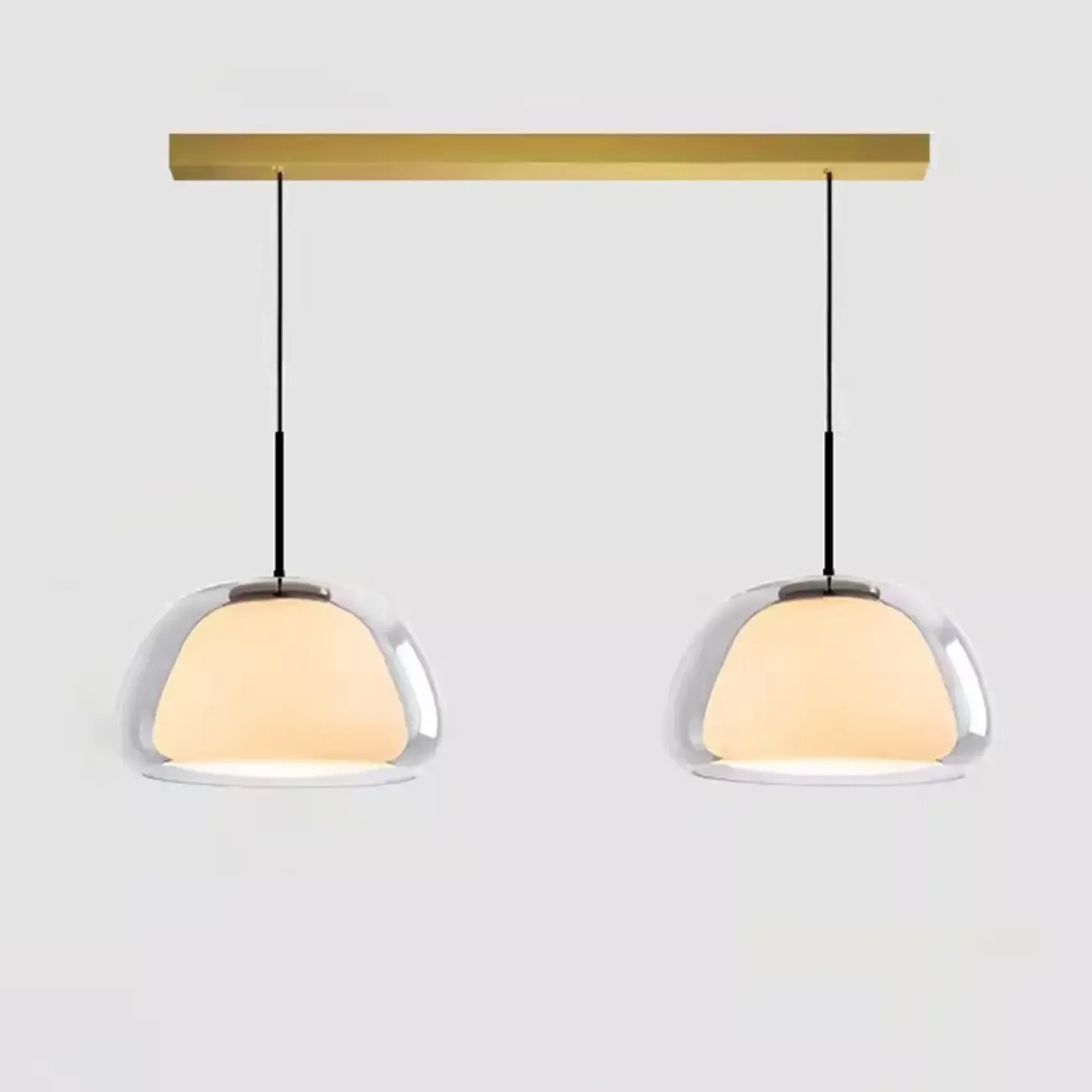 Designer LED Milk Glass Jelly Pendant Light for Dining Room Image - 10