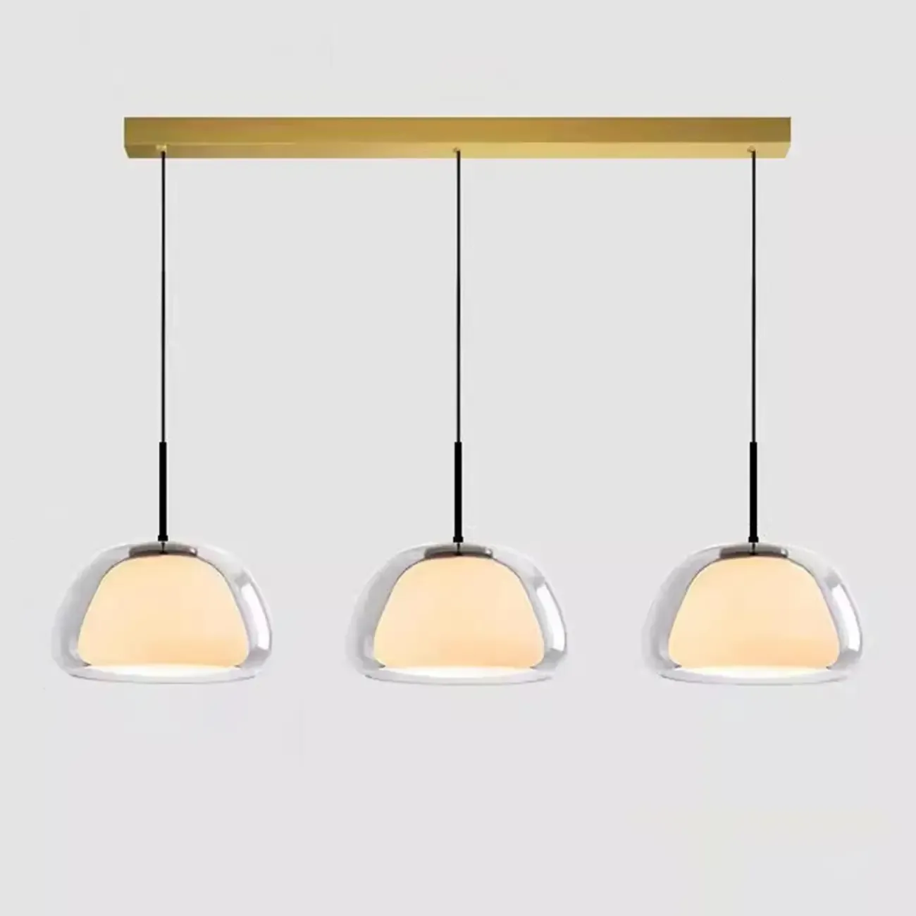Designer LED Milk Glass Jelly Pendant Light for Dining Room Image - 11