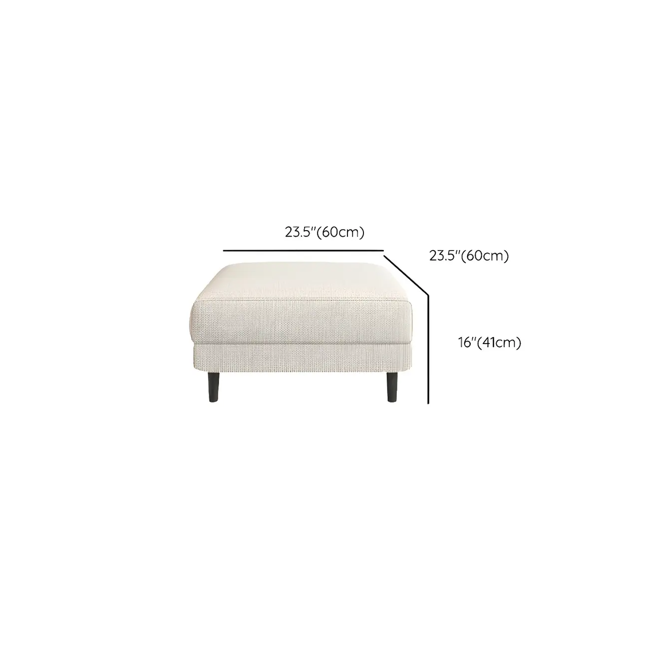 Modern White Cotton & Linen Modular Sofa with Ottoman Image - 22 | homeyfad