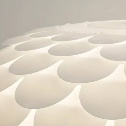 Stylish Ceiling Light with Feather Shade for Home Decor  Image - 12