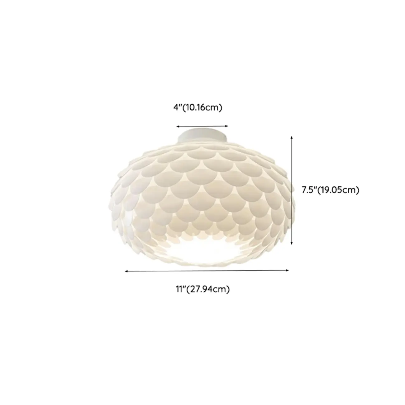 Stylish Ceiling Light with Feather Shade for Home Decor  #size | homeyfad